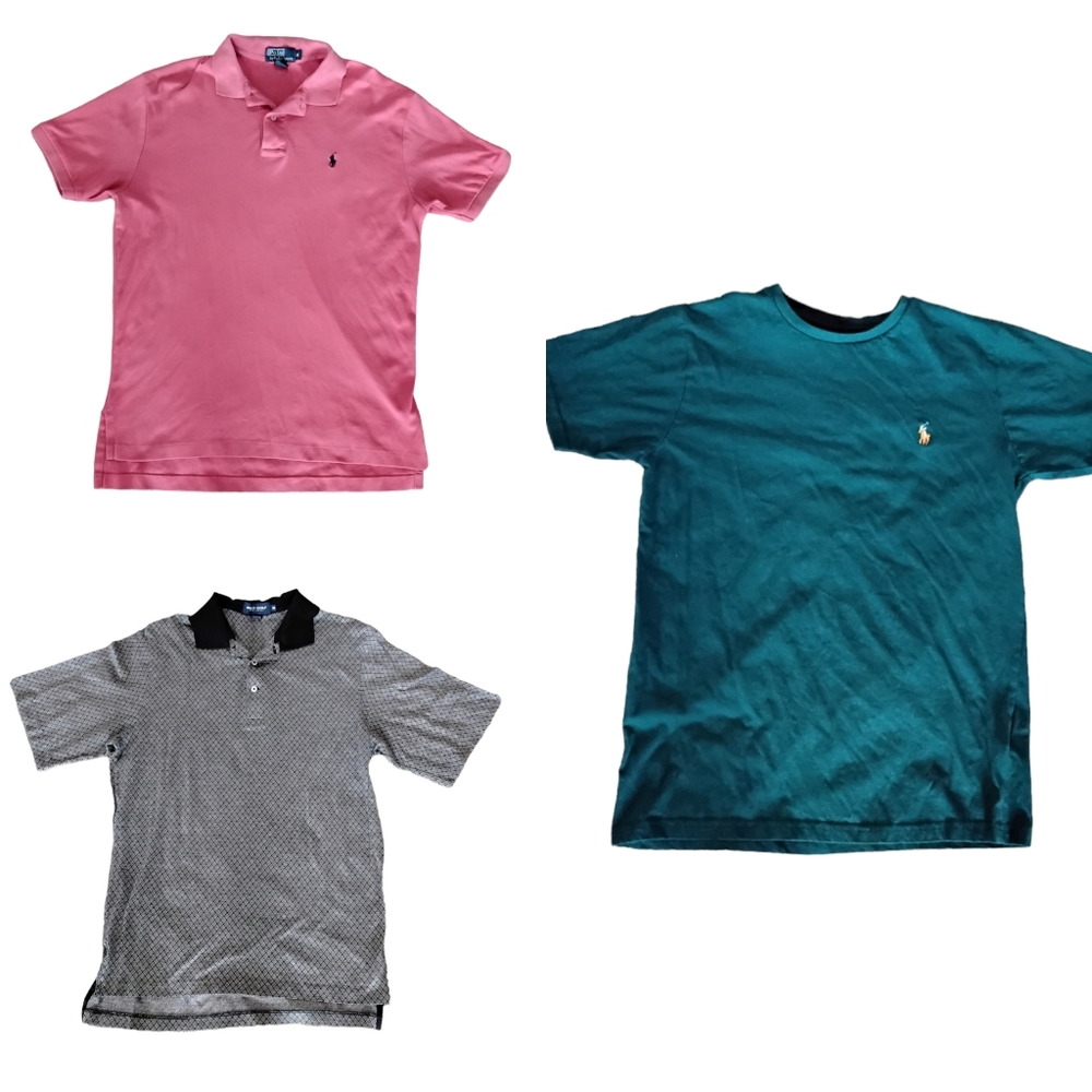 Polo Shirt Lot Mens Medium Preppy Academia Quiet Luxury Casual Sporty Y2K Comfy